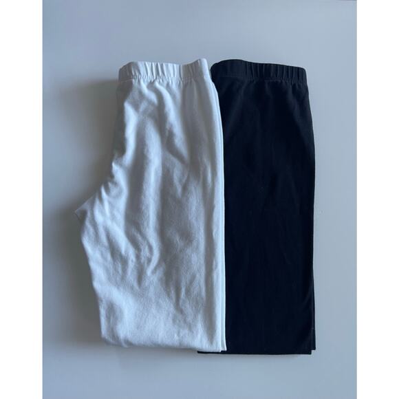 The Children’s Place Girls Leggings 2-Pack - White Black Medium 7/8 - Picture 2 of 5
